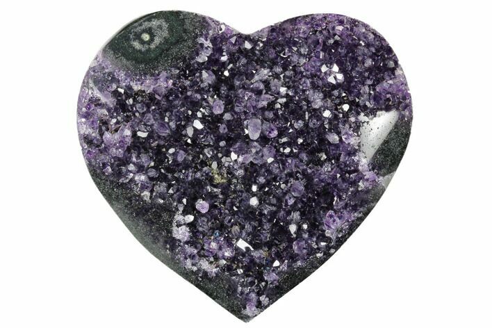 Dark Purple Amethyst Heart - Uruguay #173223